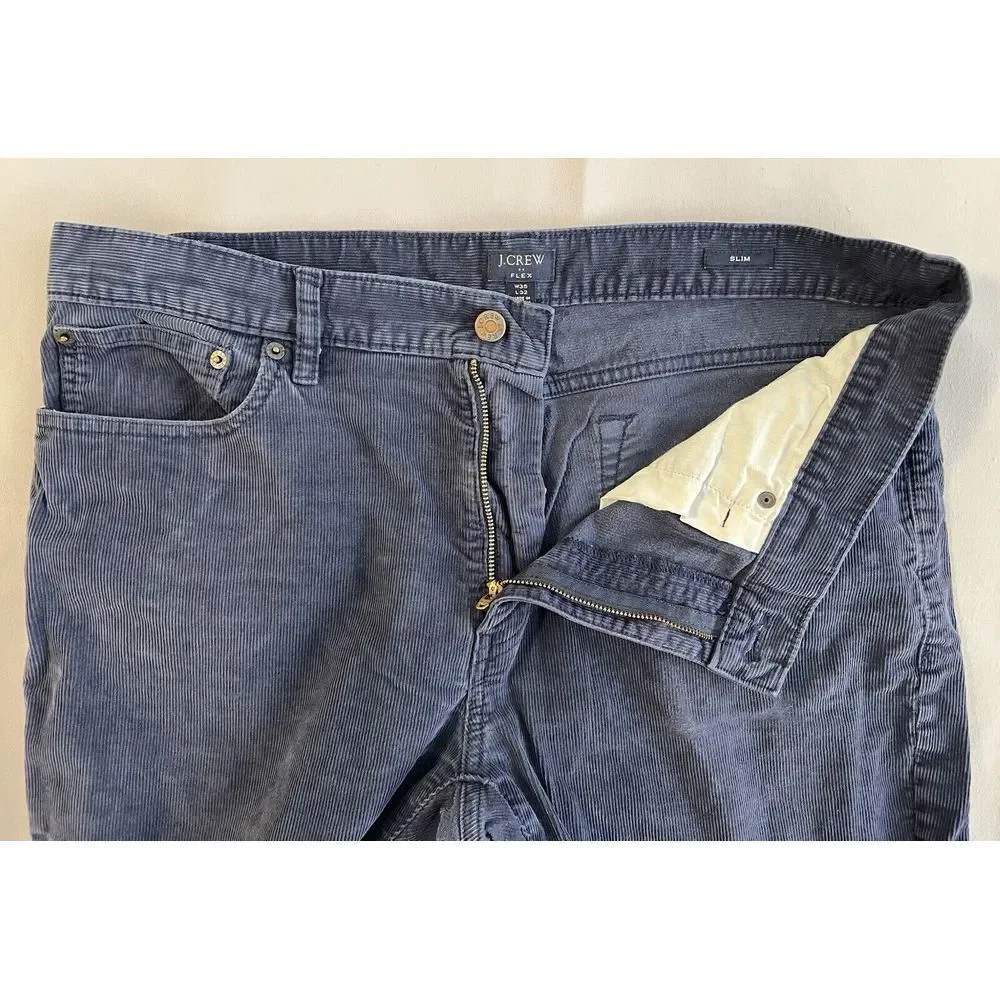 J. Crew Flex Slim Fit Corduroy‎ Pants Men's Size 35x32 (36x31